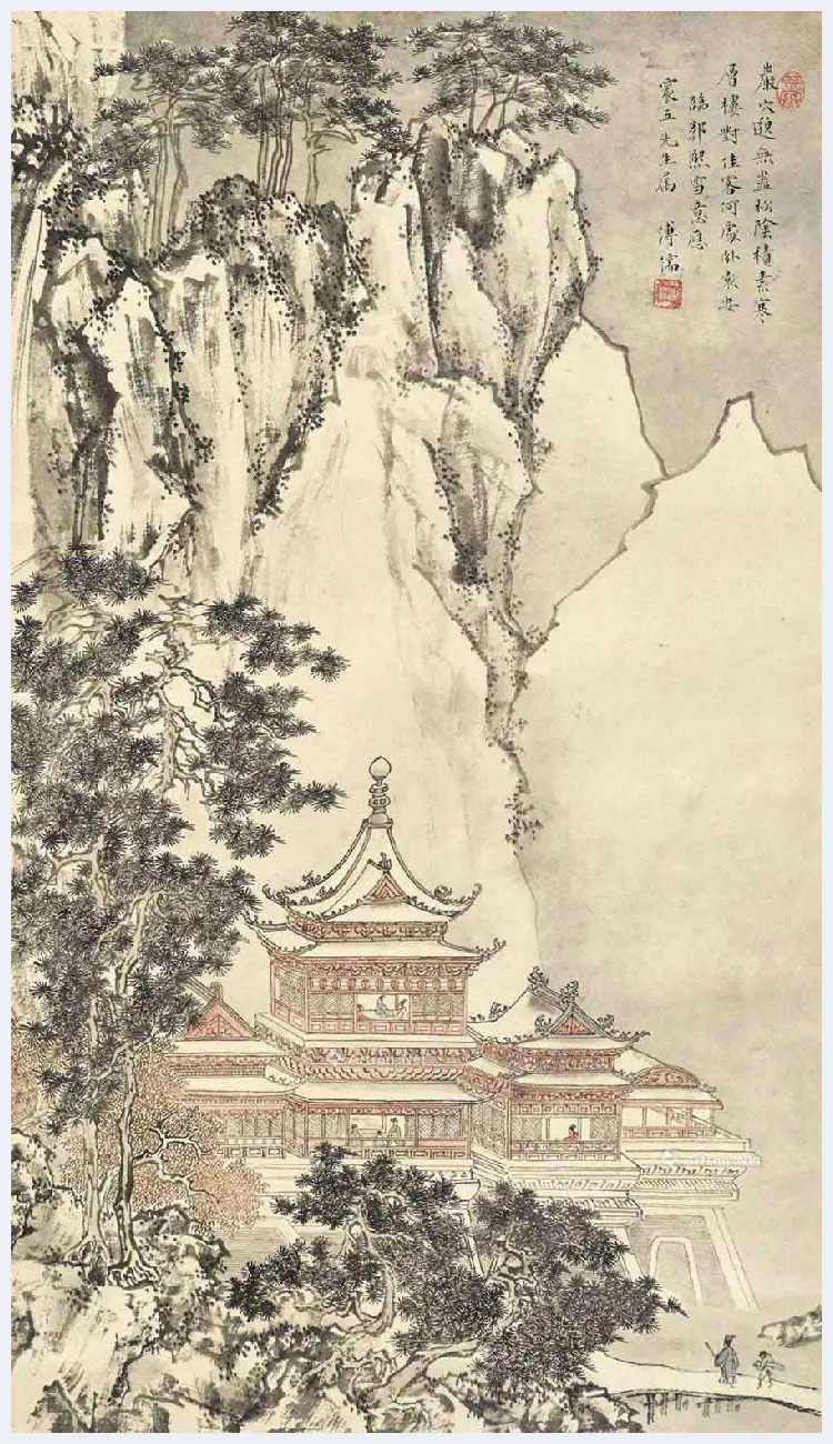 溥儒雪景山水《象山新霜晓》，空灵飘逸！ | 国画鉴赏