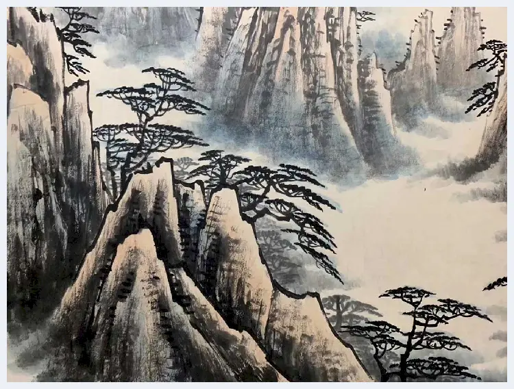 董寿平代表作《黄山松云图》，丈二巨制 | 国画赏析