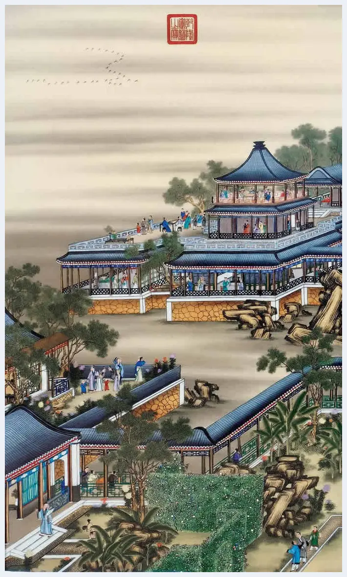 郎世宁《雍正十二月圆明园行乐图》【亿元精品】 | 书画科普