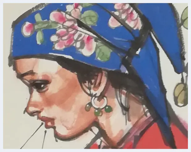 史国良国画作品《搓线图》 | 国画图片