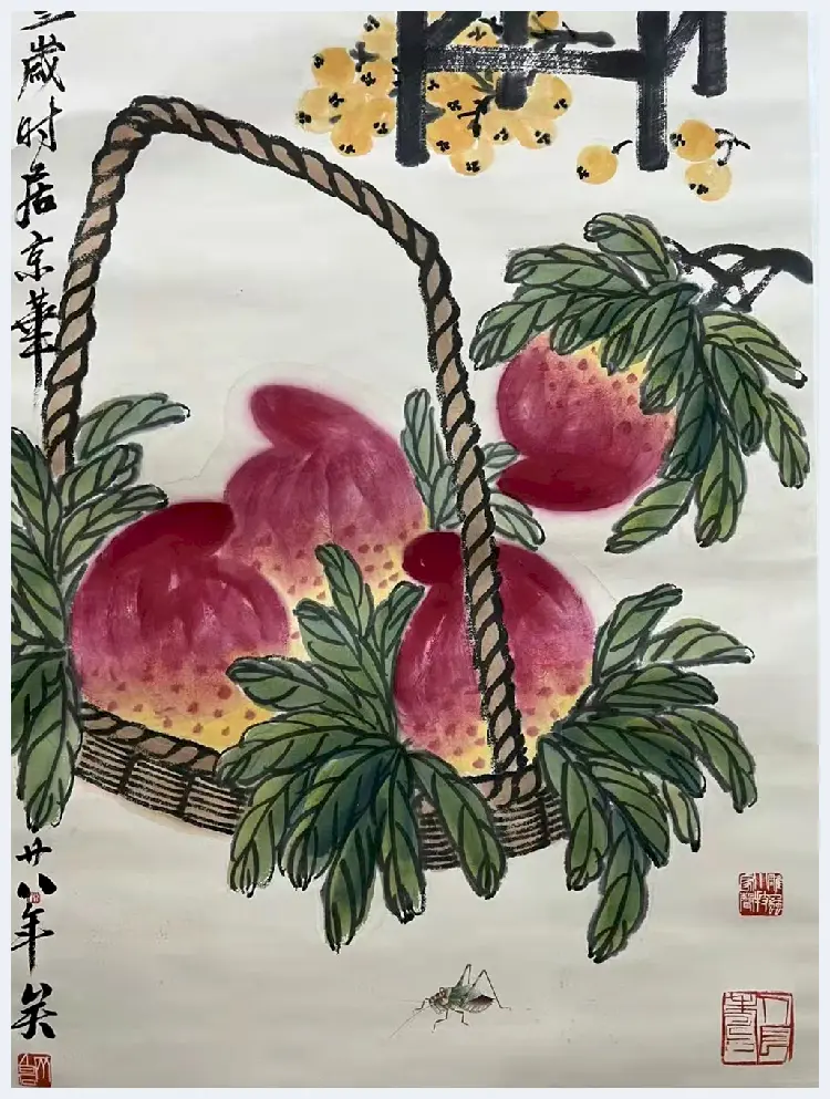 齐白石绝美精品《长寿大福》，寓意吉祥！ | 国画图片