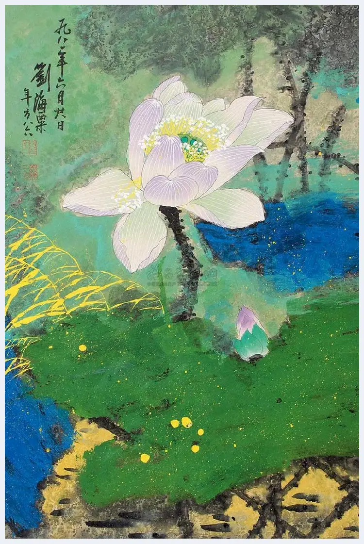 刘海粟荷花作品欣赏 | 著名国画鉴赏