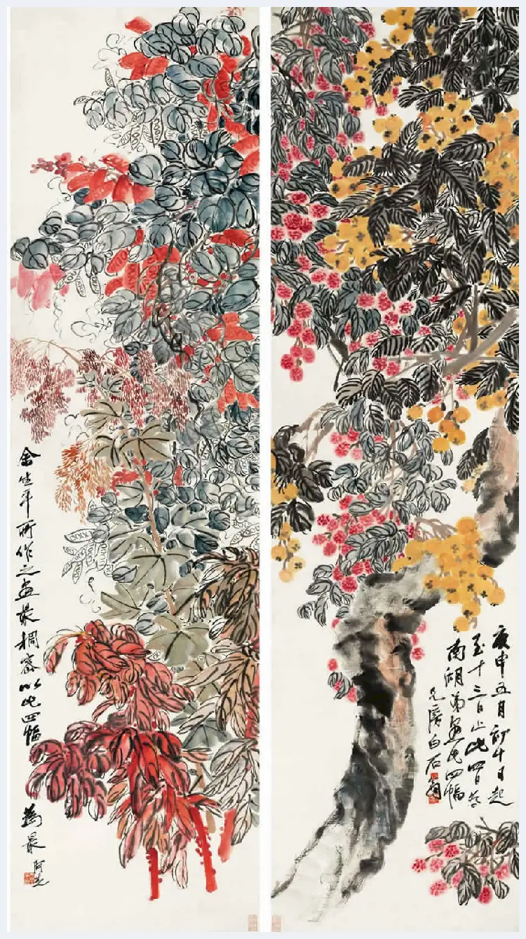 齐白石与胡宝珠的姻缘诞生《福祚繁华》这幅画，拍出了9200万天价！ | 书画百科