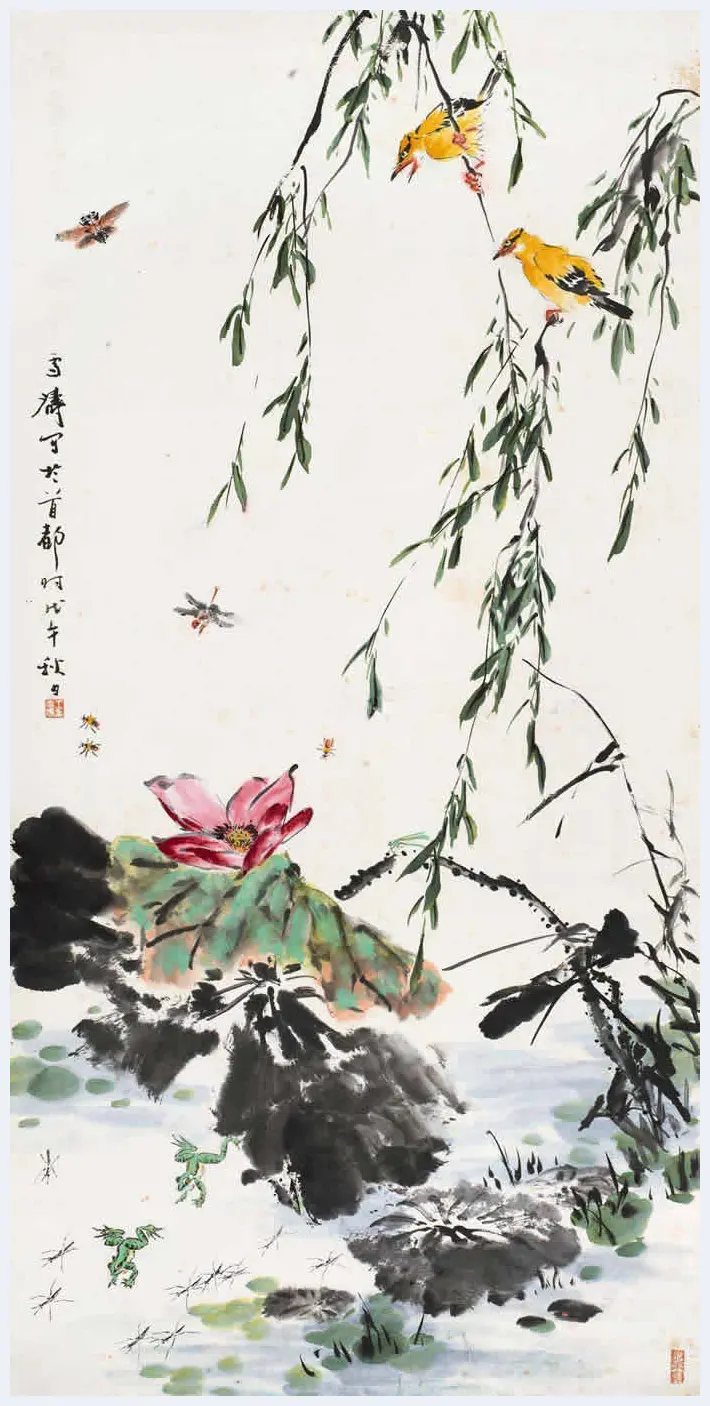 王雪涛娄师白荷花作品比较 | 书画知识