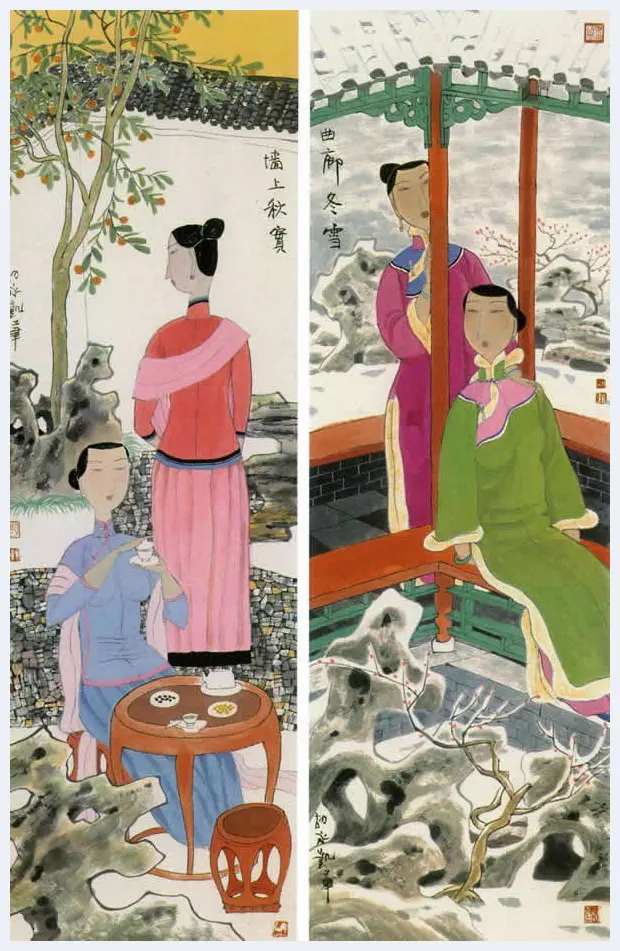 胡永凯作品欣赏-美人依旧 | 书画科普