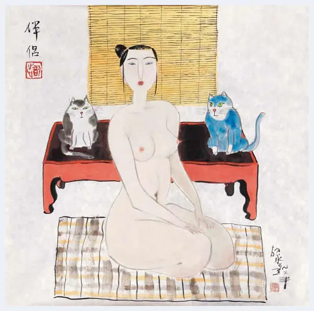 胡永凯作品欣赏-美人依旧 | 书画科普