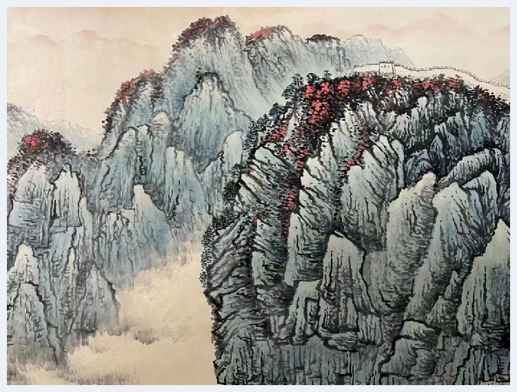 钱松嵒《长城万里无限风光》，丈二钜制 | 国画鉴赏