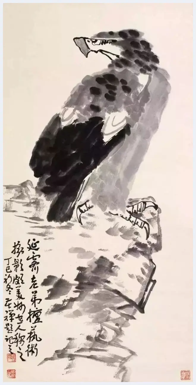 齐白石、李苦禅师徒二人画鹰，各有千秋！ | 书画科普