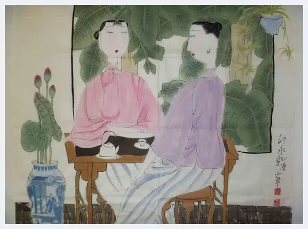 胡永凯作品欣赏-美人依旧 | 书画科普