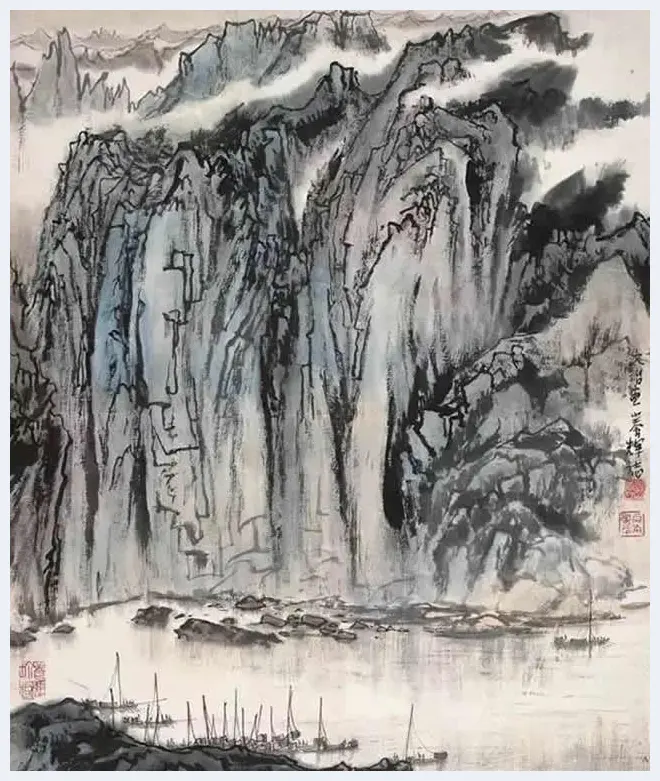 傅抱石等金陵五大家山水画作品欣赏 | 书画百科