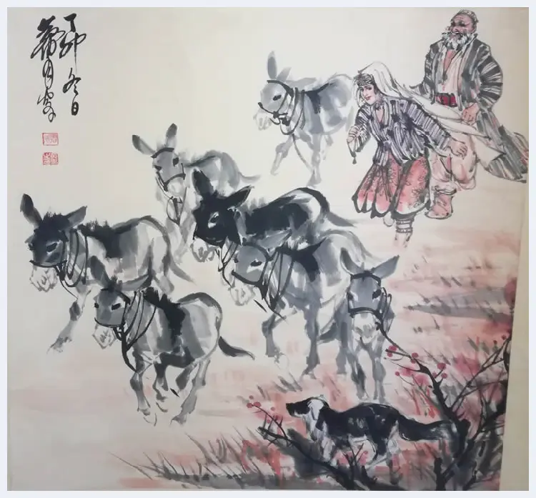 黄胄《赶驴图》，黄胄晚期作品中的精品 | 国画鉴赏