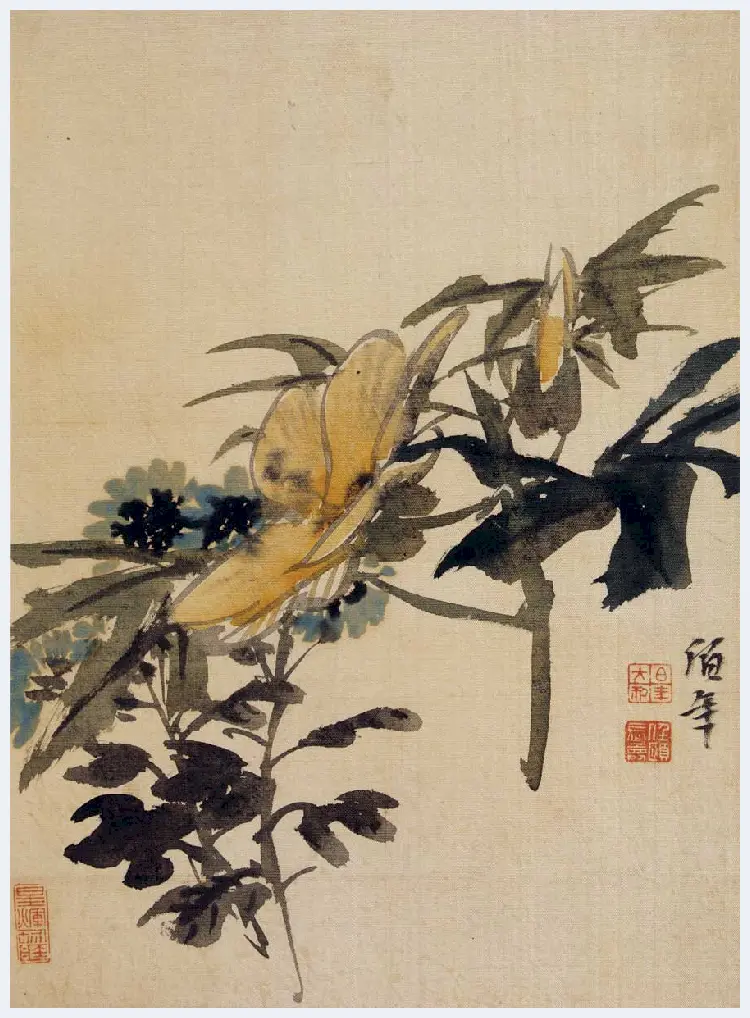 任伯年《花卉册页》欣赏 | 著名国画欣赏