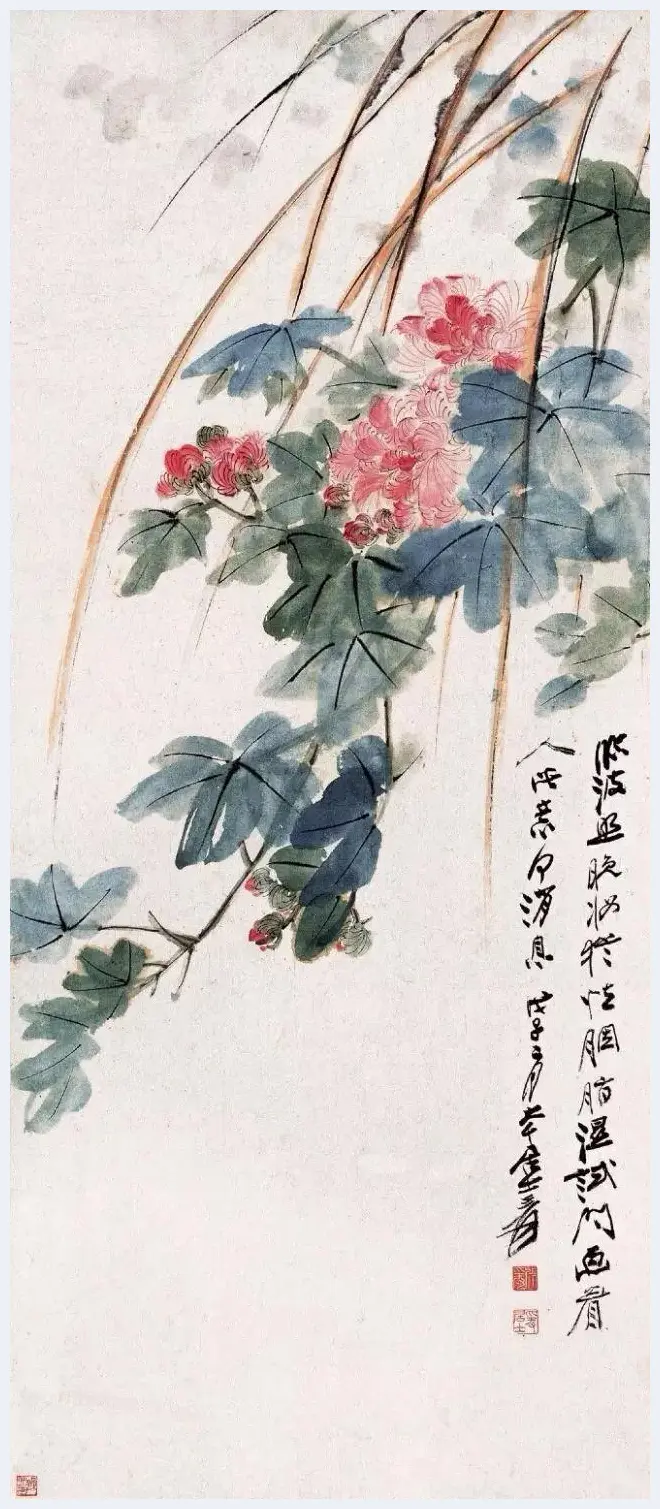 谢稚柳等名家笔下芙蓉花开 | 书画文摘