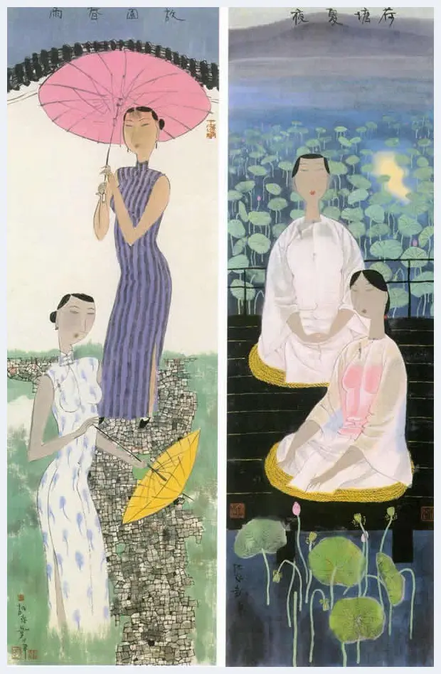 胡永凯作品欣赏-美人依旧 | 书画科普