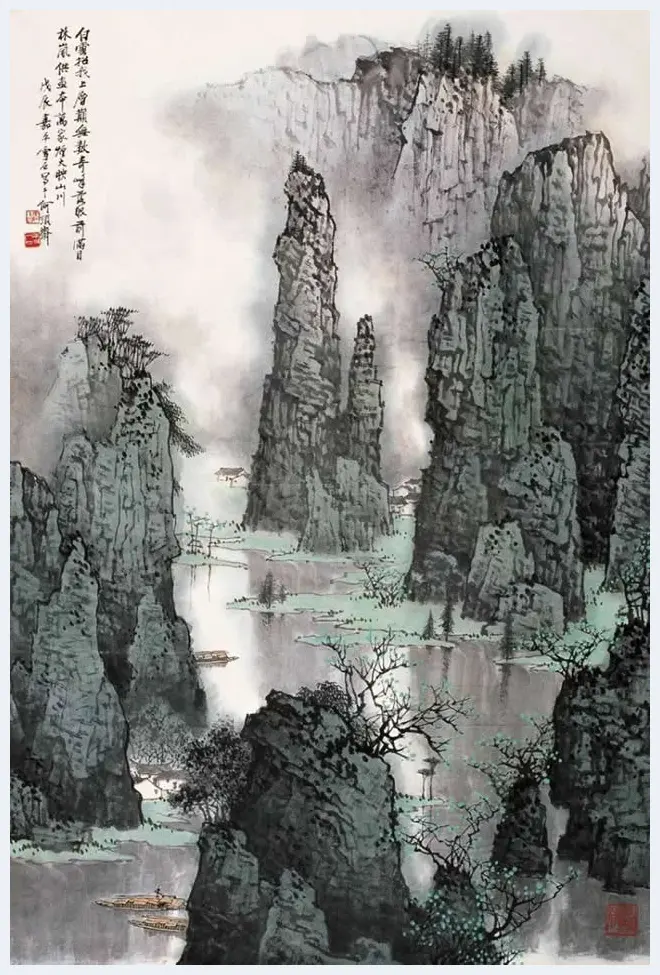 白雪石绘画作品《桂林山水》欣赏（100幅） | 书画知识