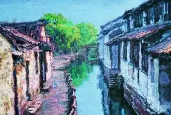 书画常识 | 陈逸飞江南水乡系列风景油画欣赏