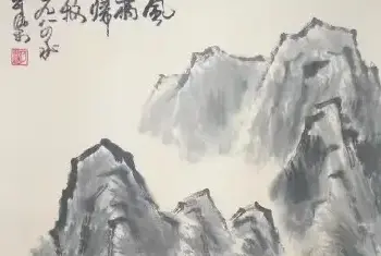 国画图片 | 李可染精品《风雨归牧》一半山水，一半牧牛