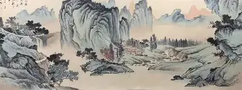 国画图片 | 陈少梅丈二巨制《秋色晚霞图》首度面世