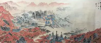 国画赏析 | 宋文治丈二巨作《南京石化》经典重现